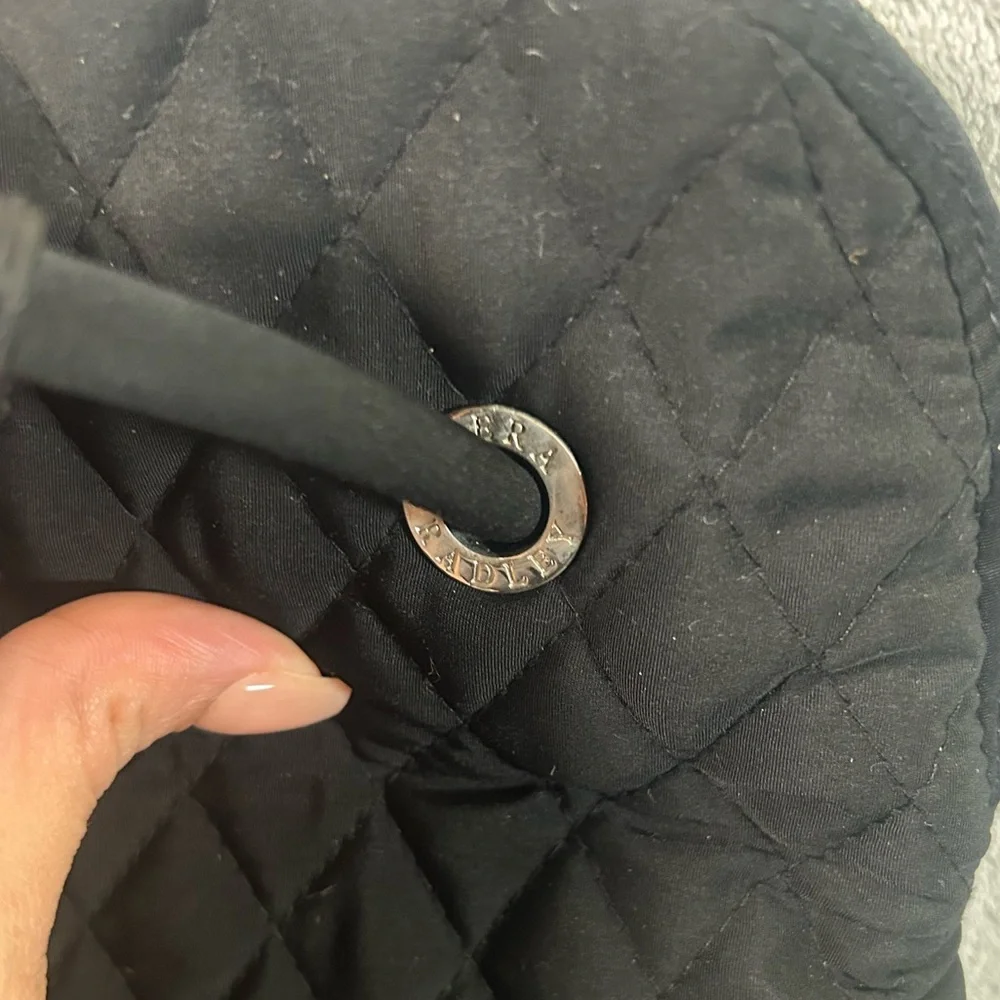 Vera Bradley quilted black backpack - Picture 3 of 12